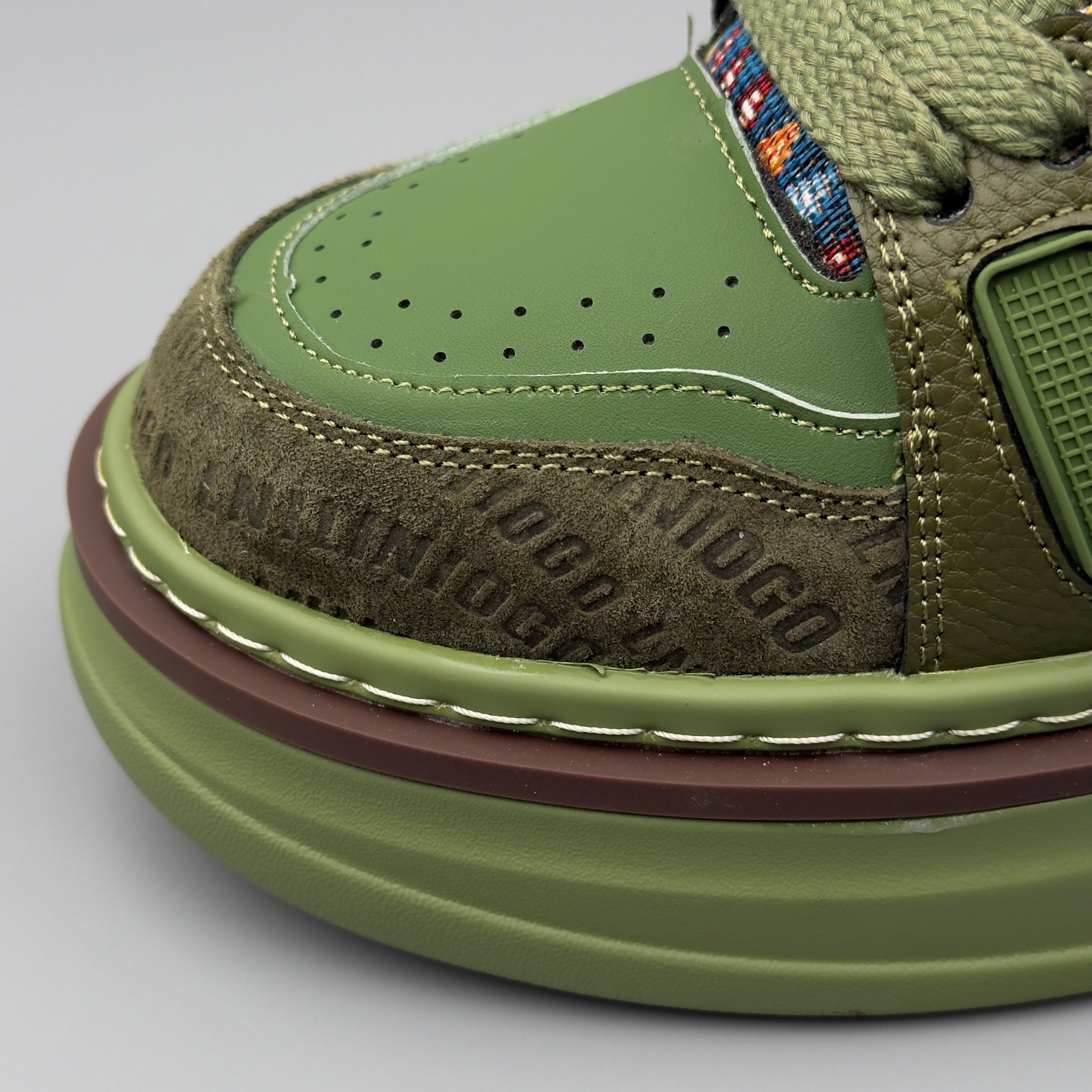 Hybriss EmbroStitch Green– Stoff & Mischmaterial Sneakers