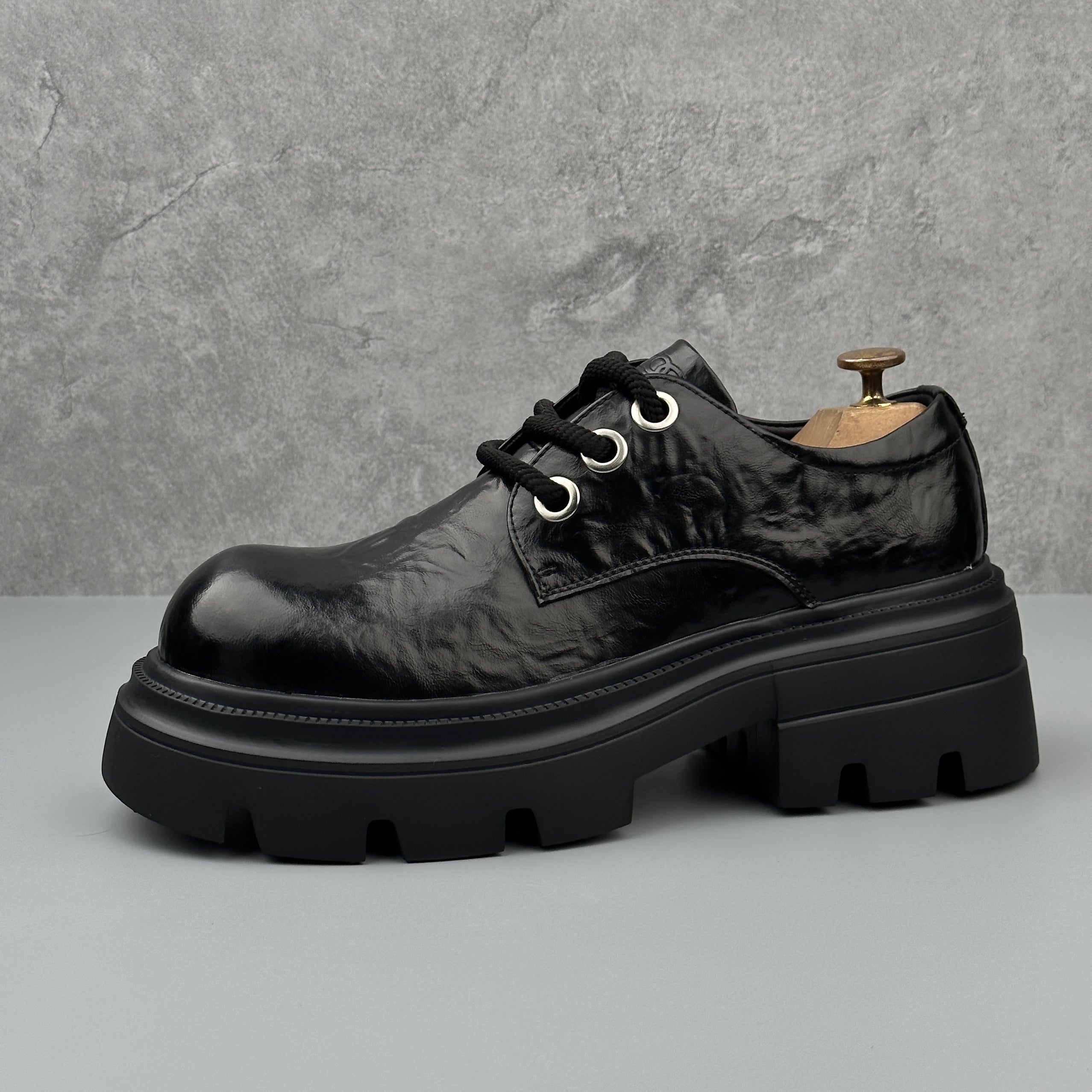 Hybriss Cabuncci Regent Black– British Casual Leather Shoes