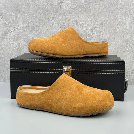 Hybriss Contrast Platform Suede Slip-On Mule