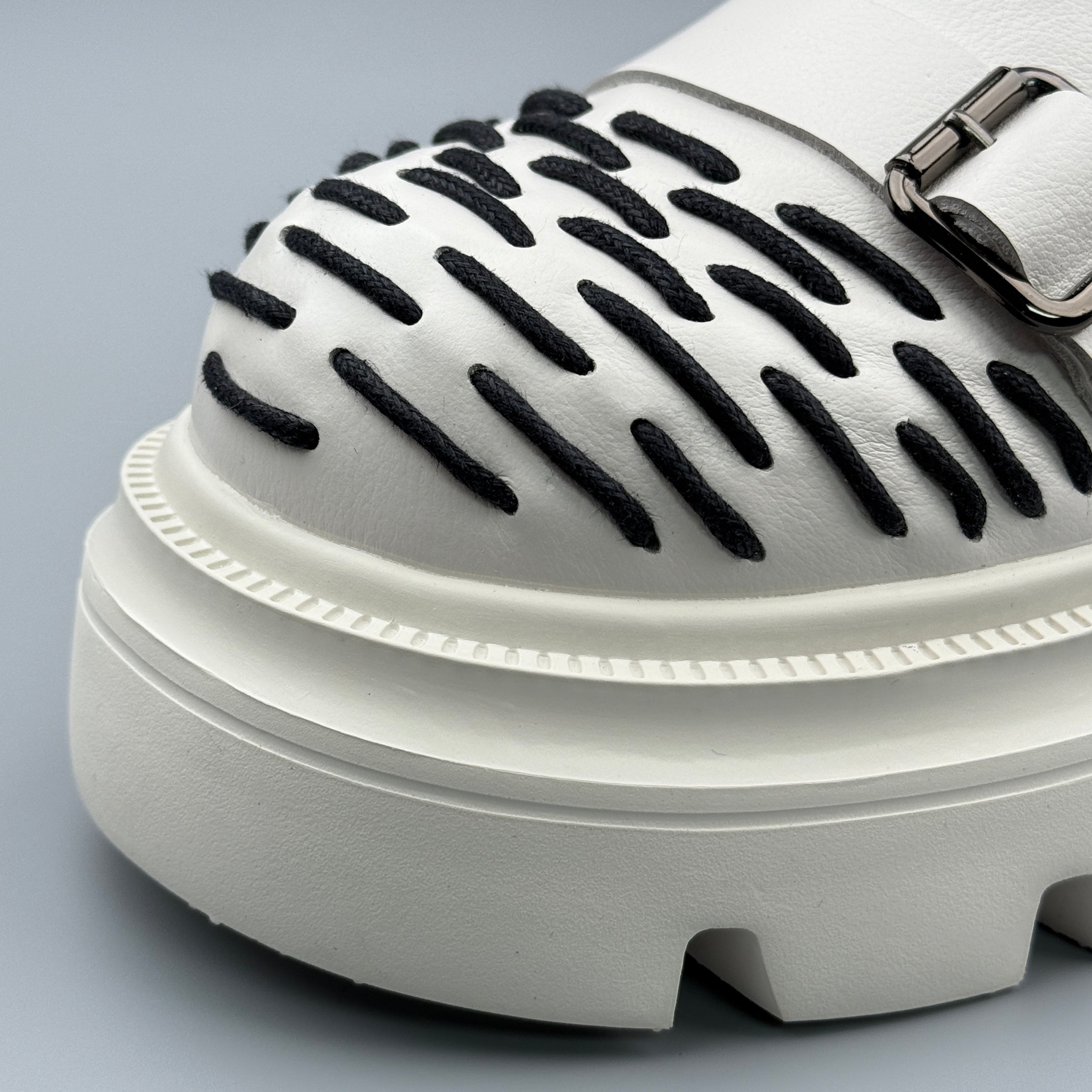 Hybriss Threadline White– Leisure Casual Leather Shoes