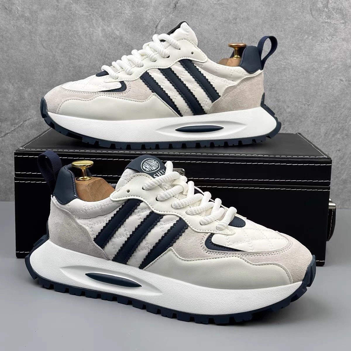 Hybriss SpliceCore White– Mikrofaserleder Sports & Casual Shoes