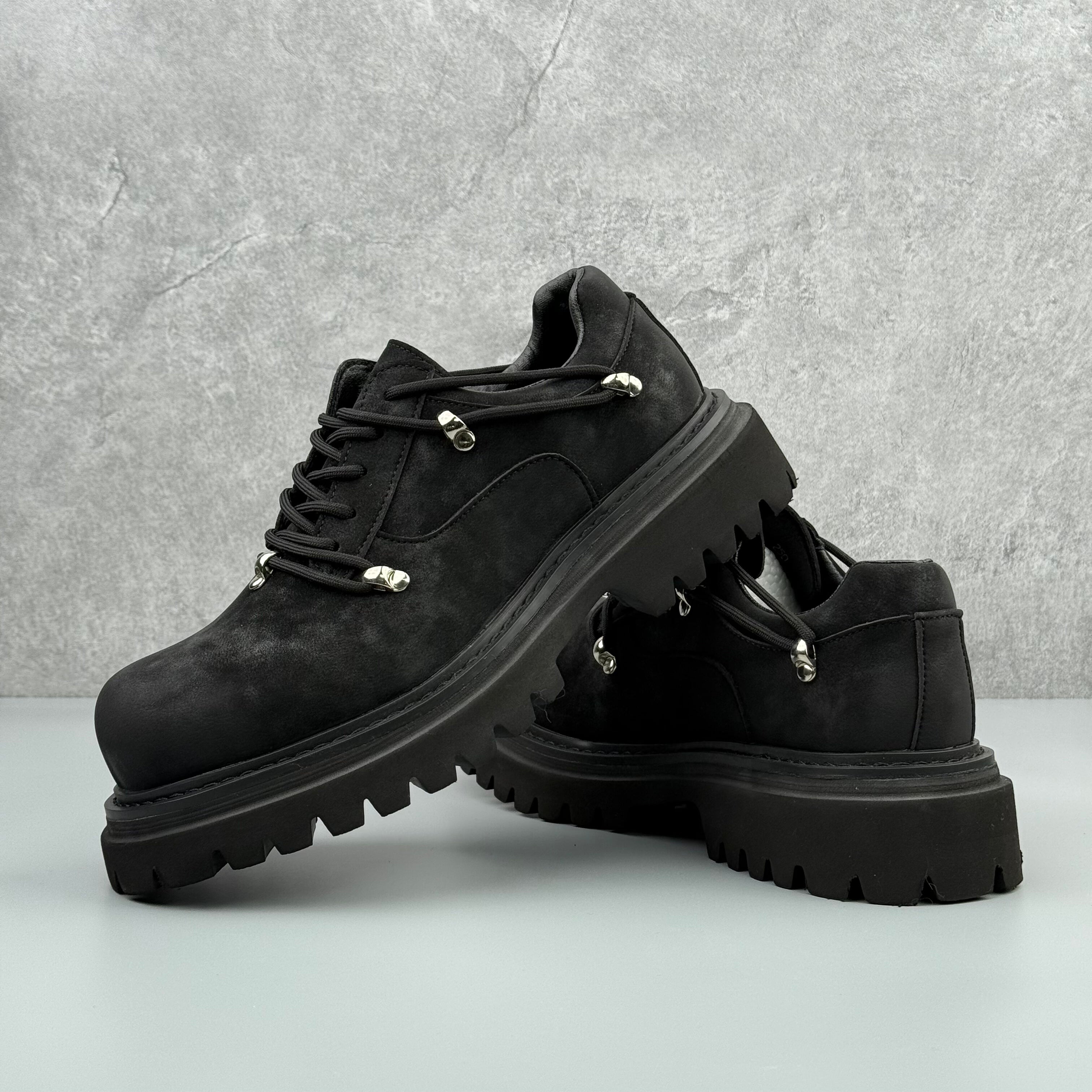 Hybriss NeoNubuck Black– Casual Nubuck Look Shoes