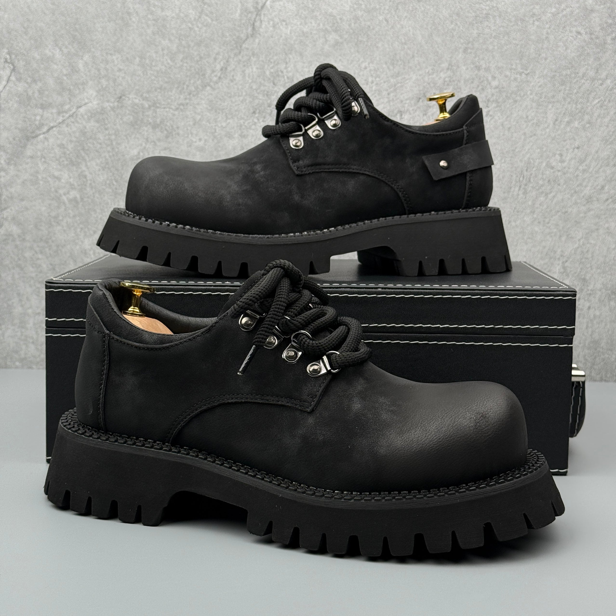 Hybriss Flux Black– Color Blocking Cargo Shoes