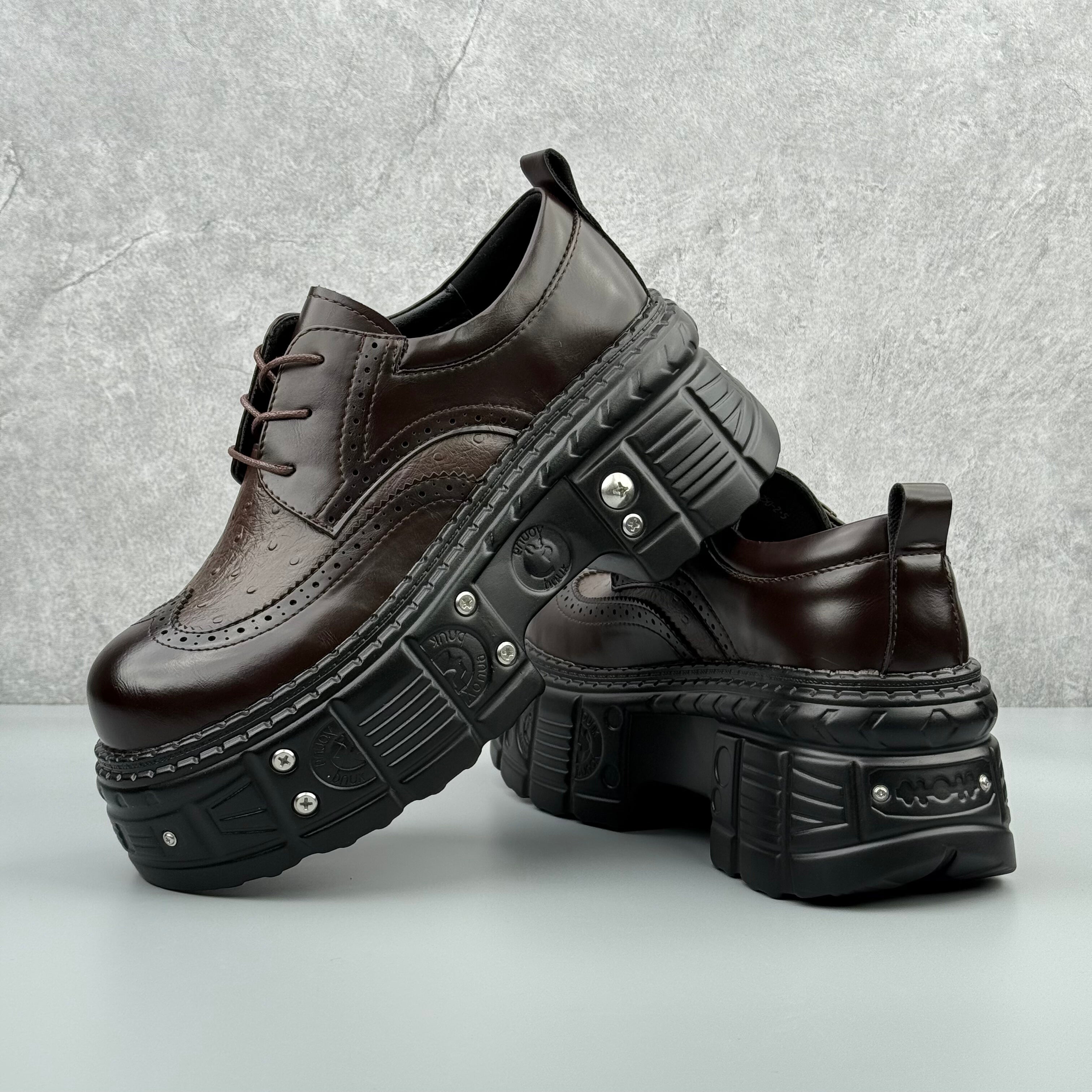 Hybriss DailyMetal Brown– Casual Leather Shoes