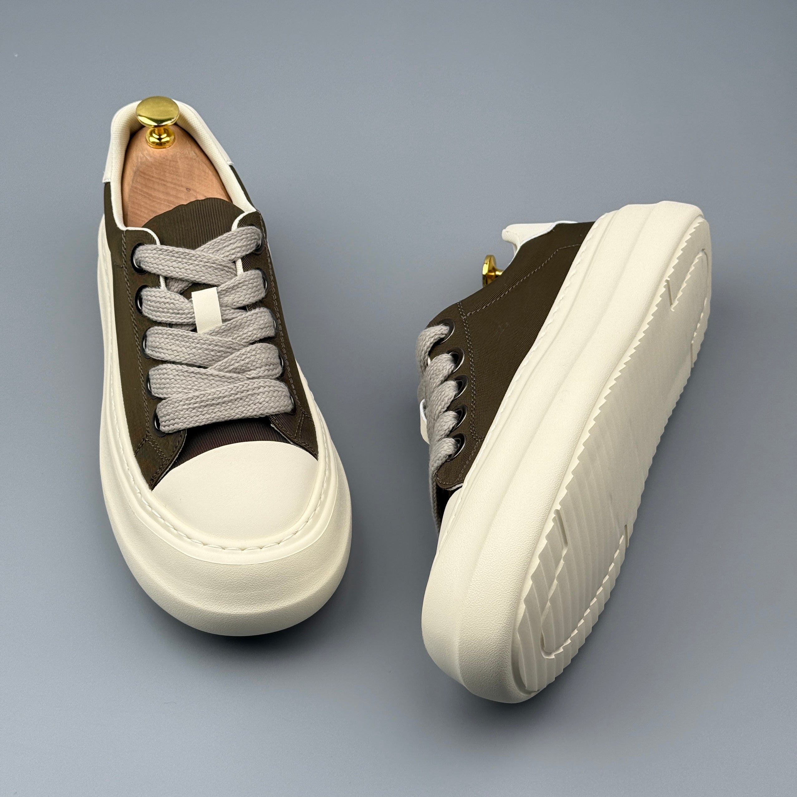 Hybriss LeisureCore Khaki– Stoff Sommer-Sneakers