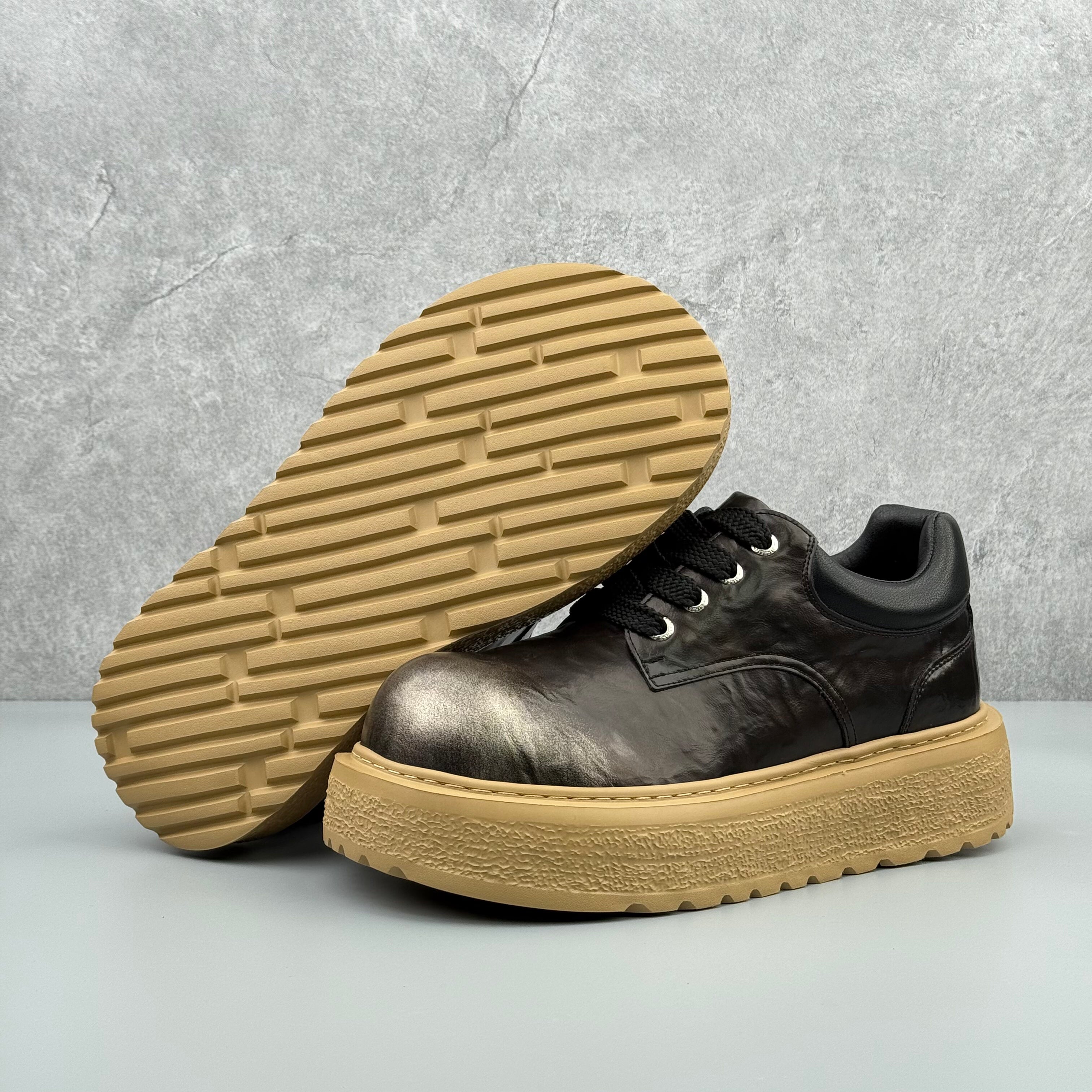 Hybriss MicroMartin Black– Short‑Tube Microfiber Leather Martin Boots