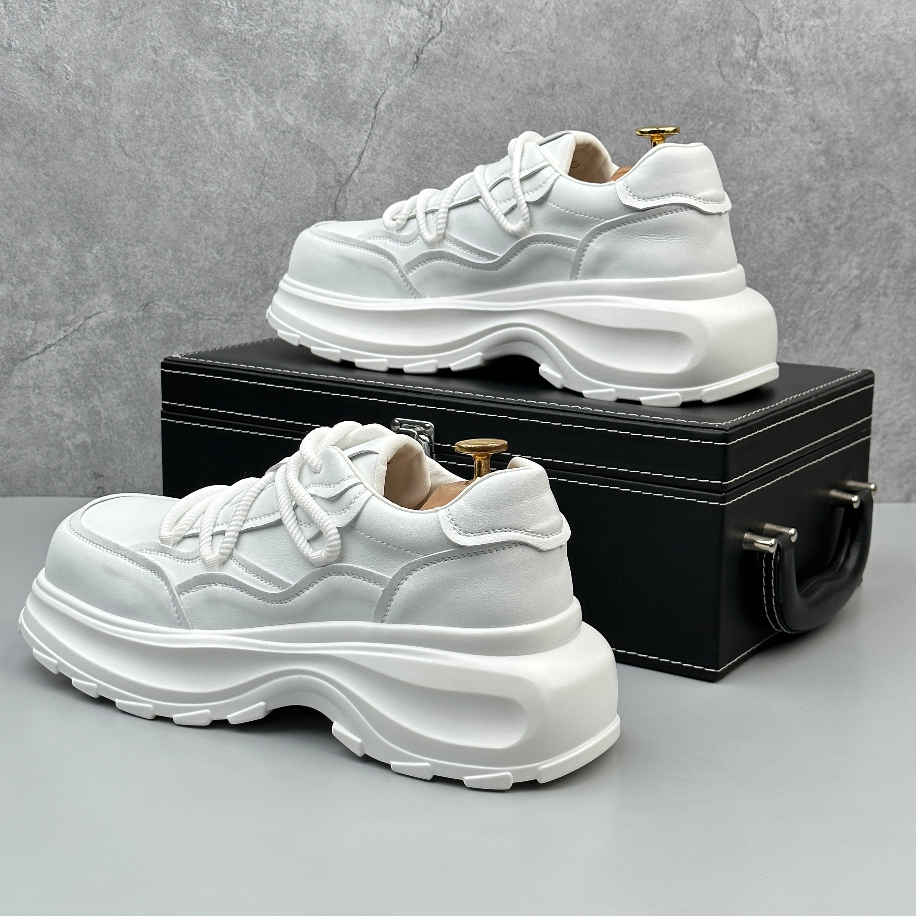 Hybriss Gridstep White– Korean Dad Shoes