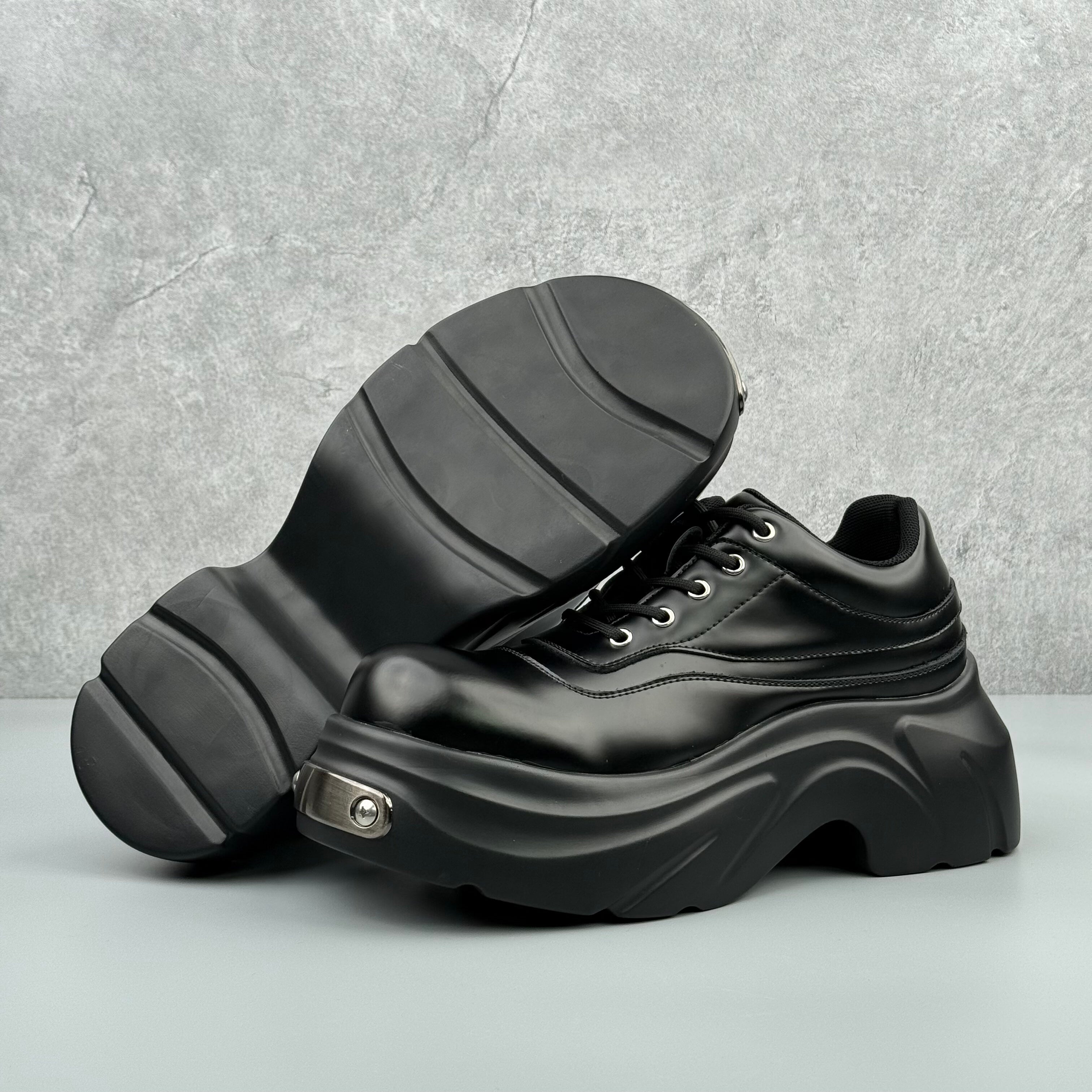 Hybriss DailyPlainLeather – Casual Leather Dad Shoes