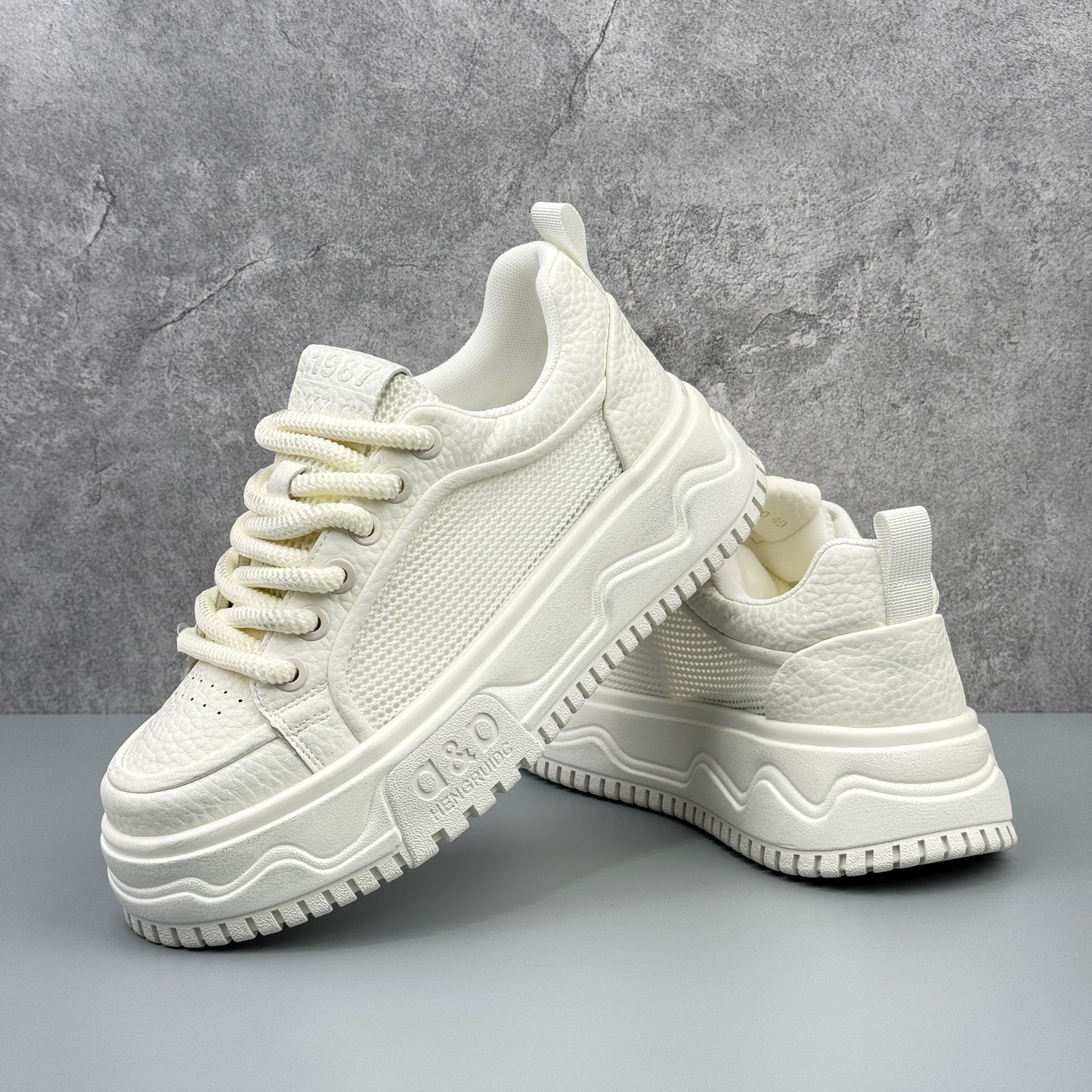 Hybriss Urban Wave Chunky Platform Court Sneaker