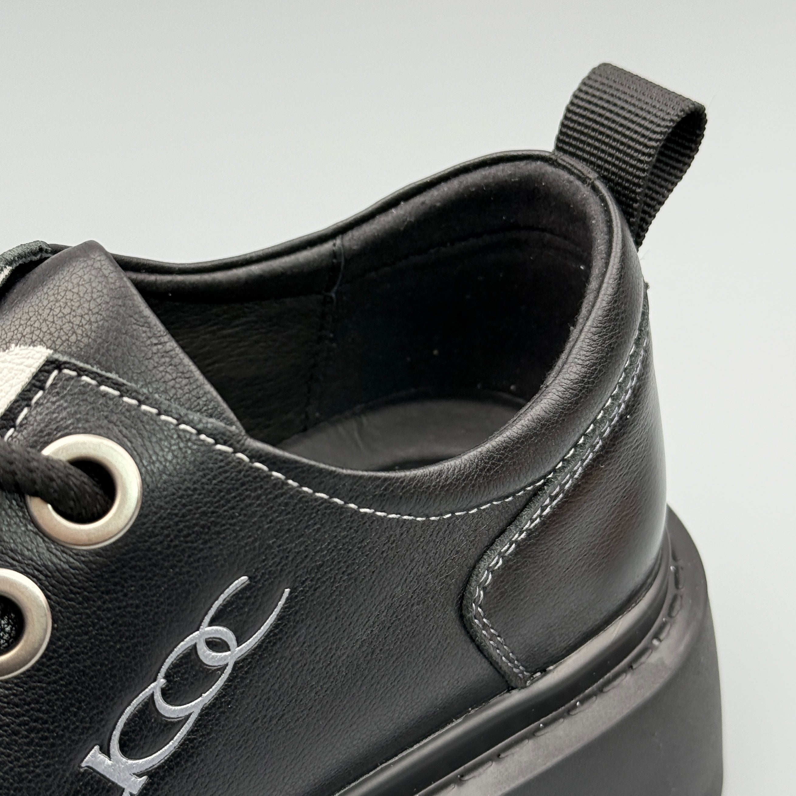 Hybriss Elevare Black– Leisure Casual Leather Shoes