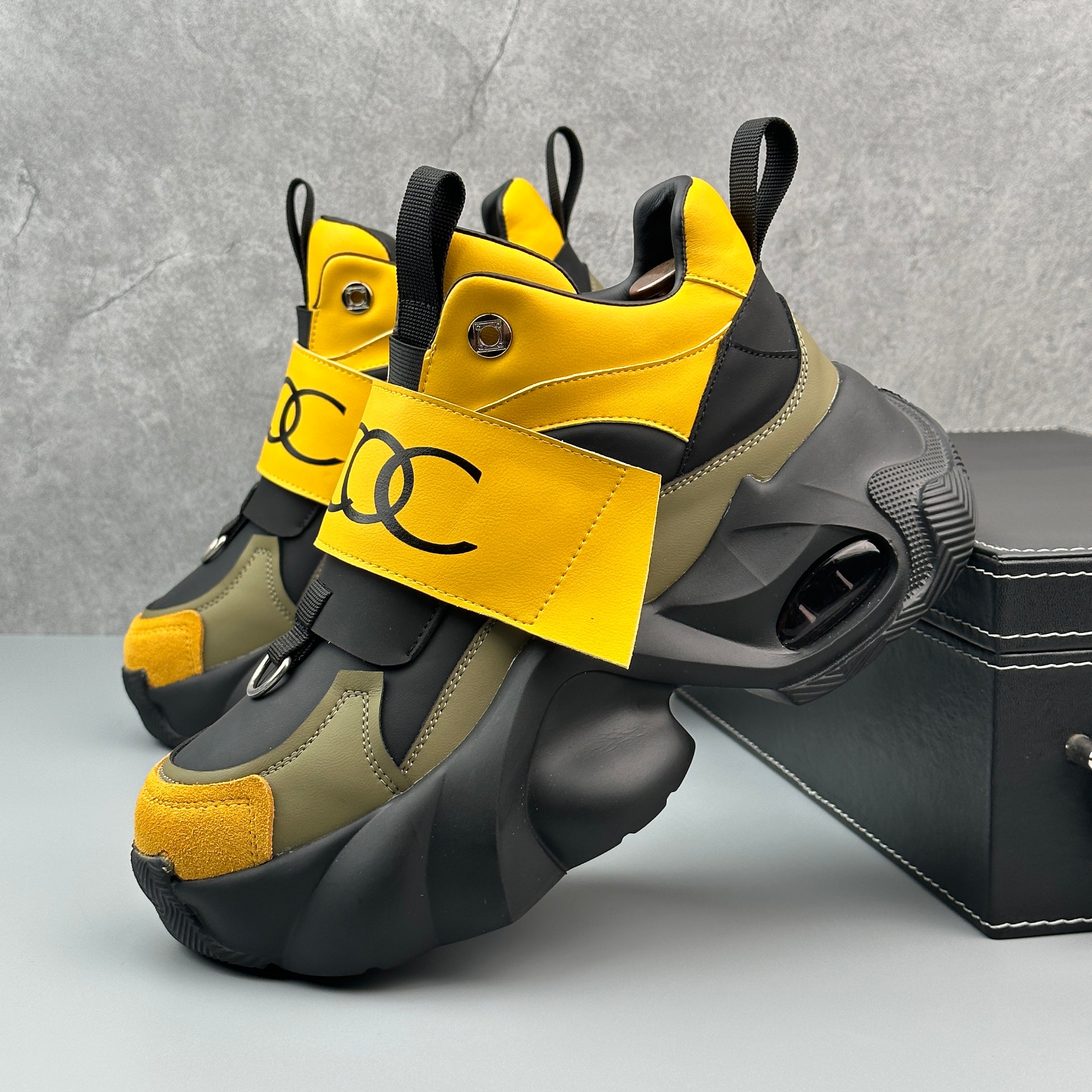 Hybriss MetalCore Black Yellow– Youth Winter Dad Shoes