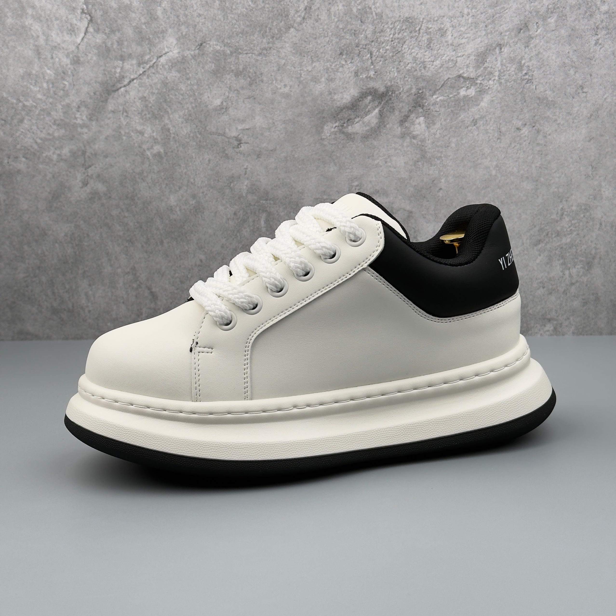 Hybriss SimpleCore Black White– PU & Mikrofaserleder White Shoes