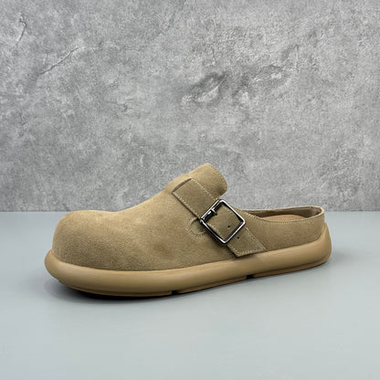 Hybriss Low-Profile Pastel Suede Slip-On Mule
