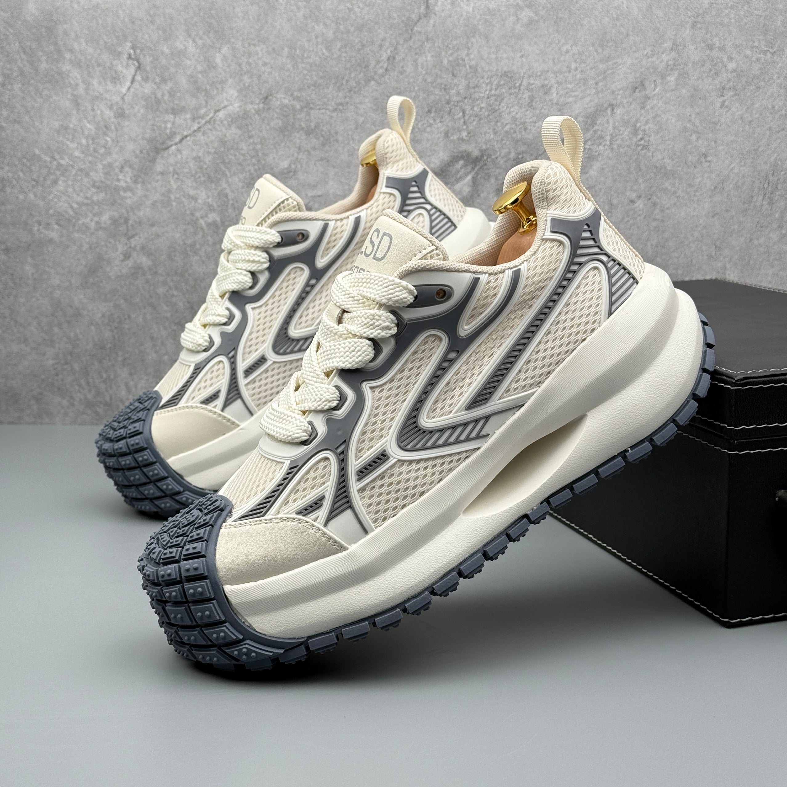 Hybriss SportPlain White Gray– Sporty Dad Shoes