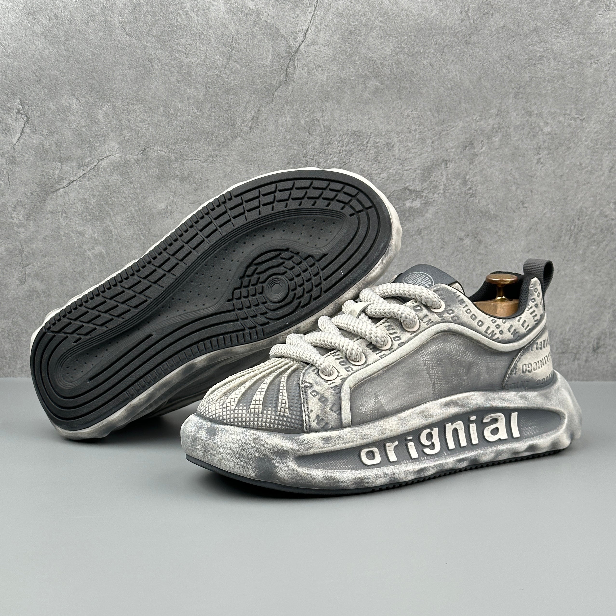 Hybriss RetroBreath Light Gray– Youth Sports Casual Shoes