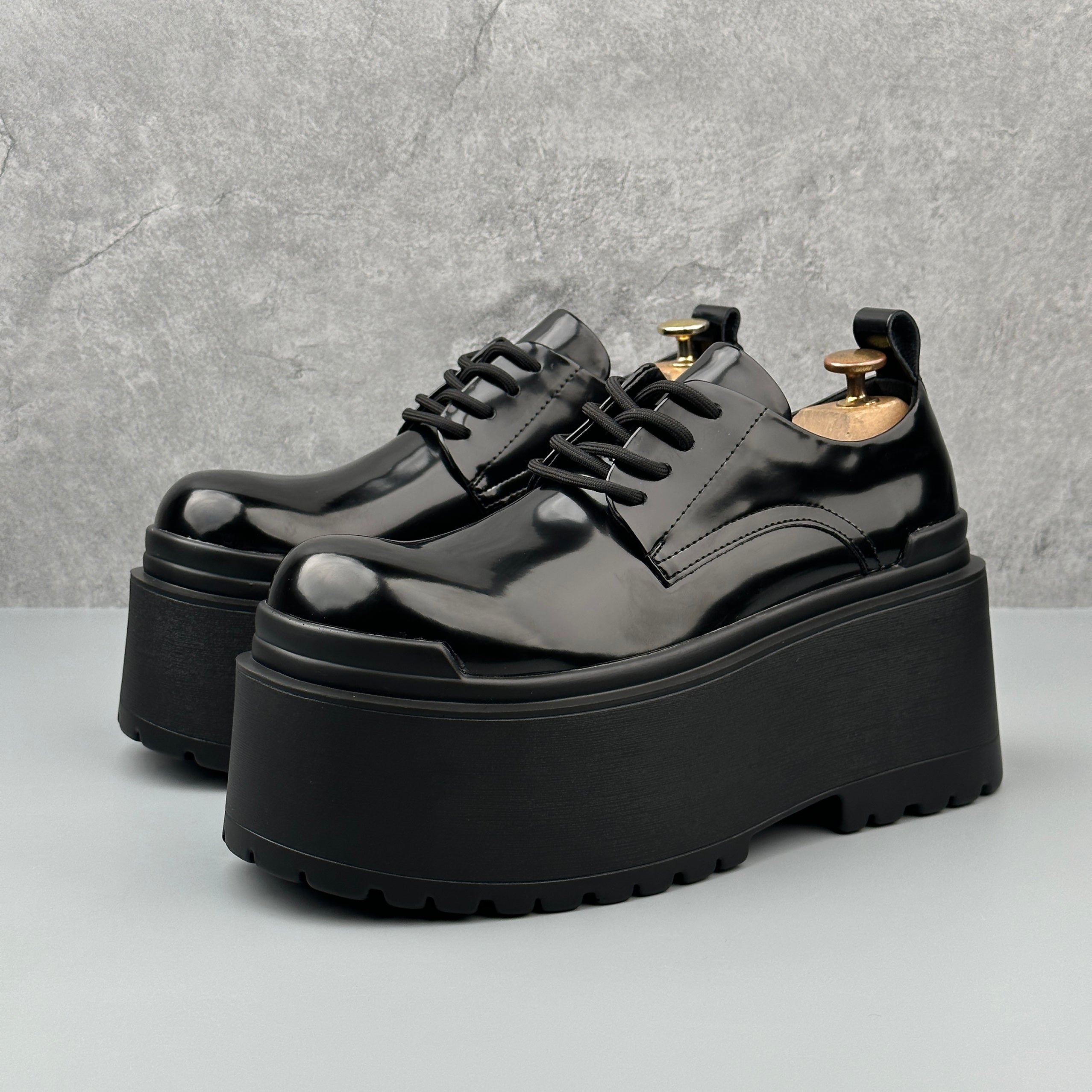 Hybriss Elevate Noir Black– Youth Casual Leather Shoes