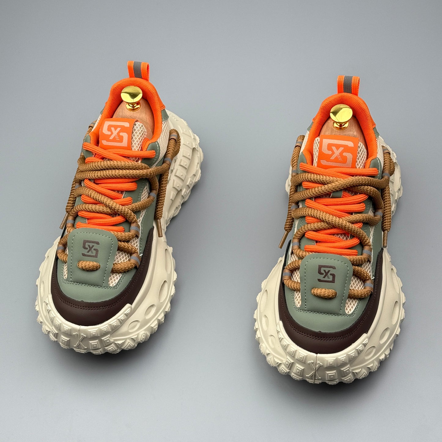 Hybriss Rope-Harness 3D Hollow Chunky Platform Sneaker