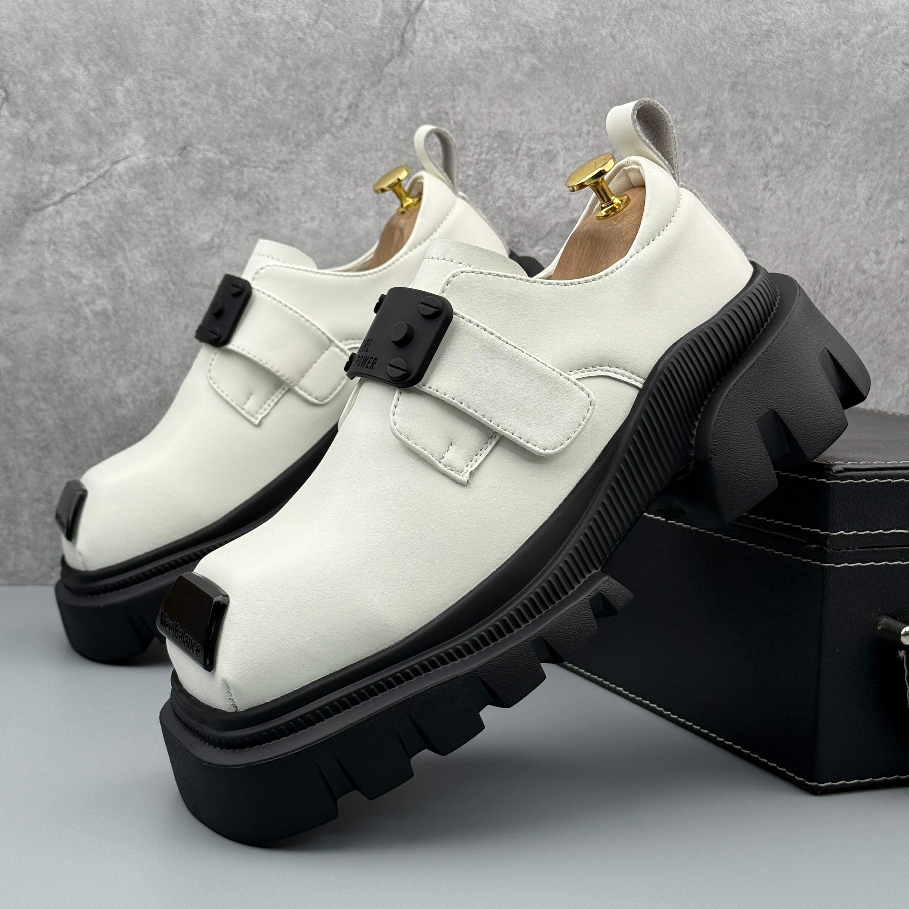 Hybriss Axis White– Casual Leather Shoes