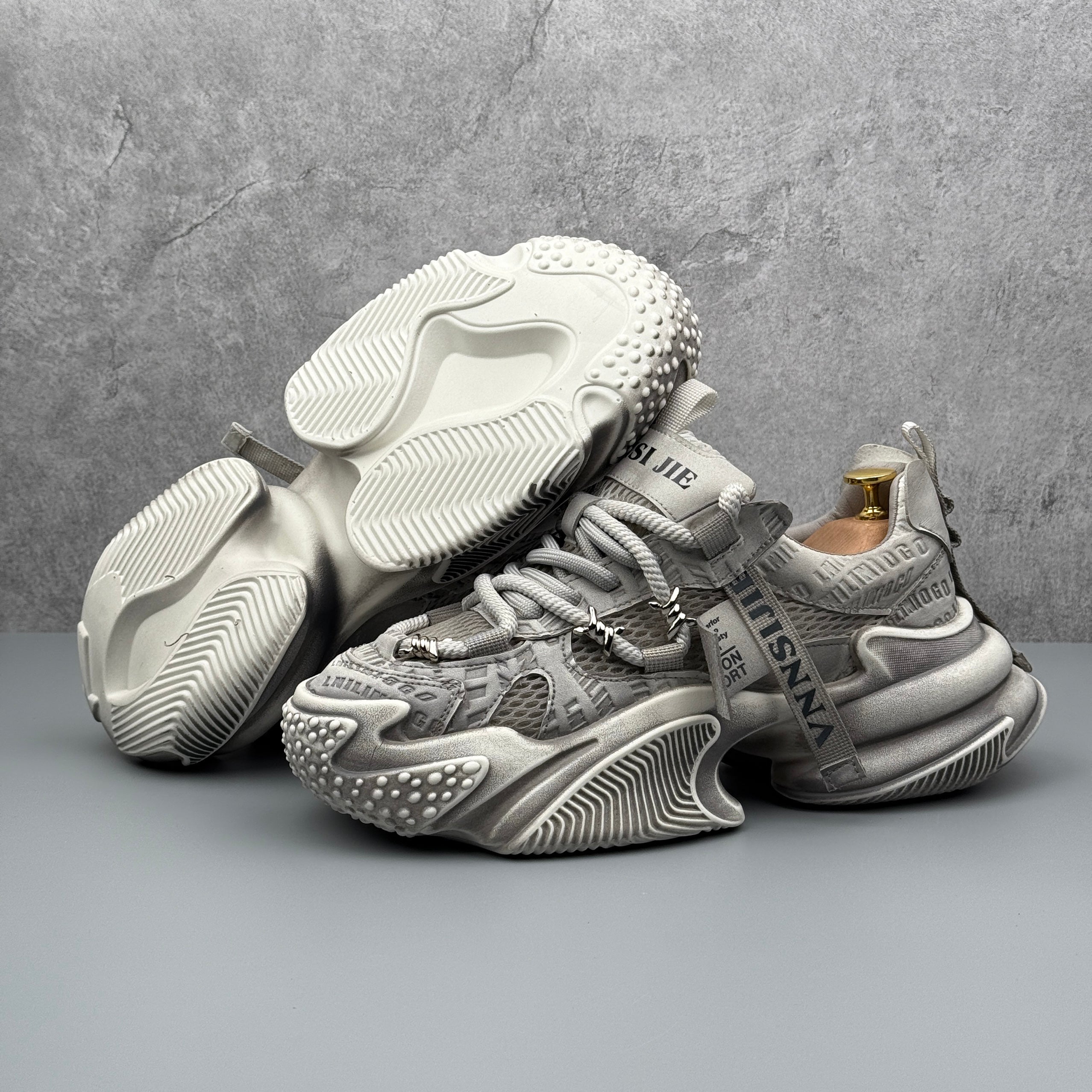 Hybriss WeaveRise Gray– Youth Dad Shoes