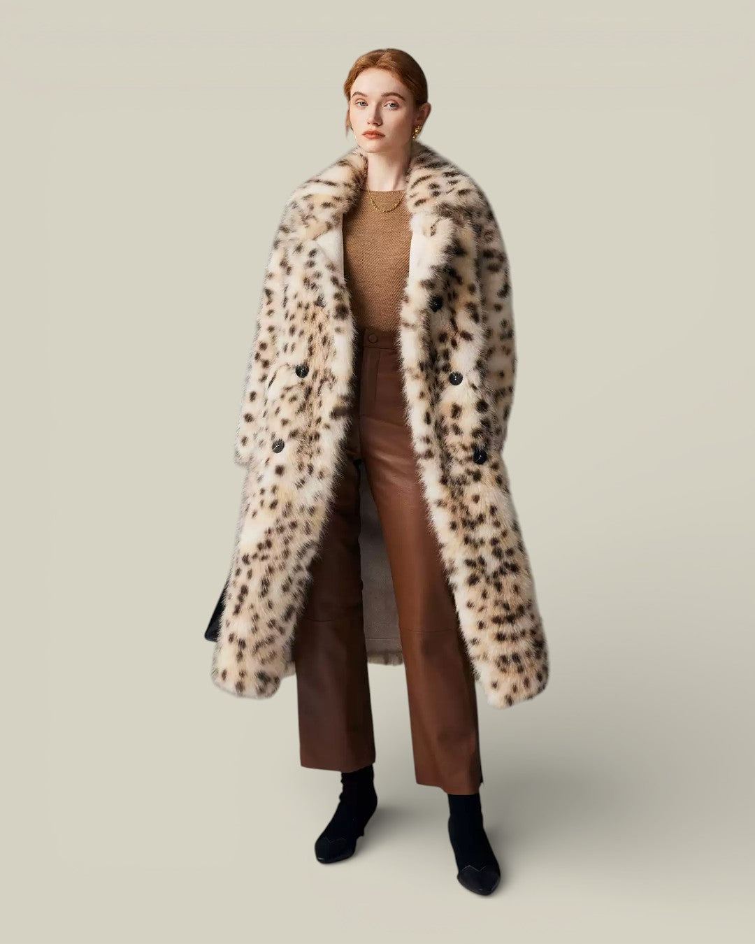 Hybriss "Wild Legacy" Leopard Faux-Fur Coat