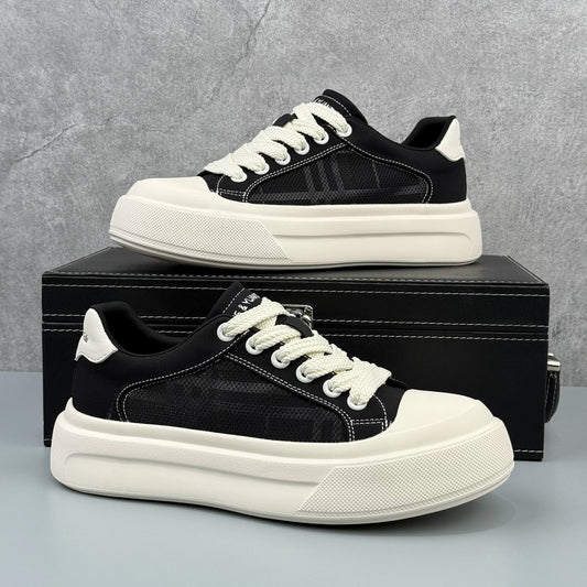 Hybriss Deconstructed Chunky Canvas Low-Top Sneaker